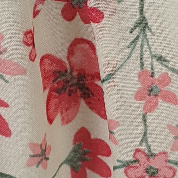 Vtg GIRL'S JORDACHE Denim and Floral Dress - Picture 4 of 15